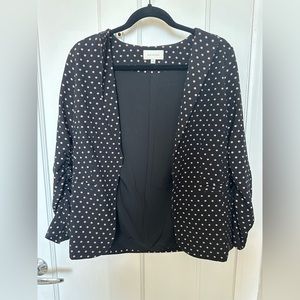 Black and nude polka dot blazer